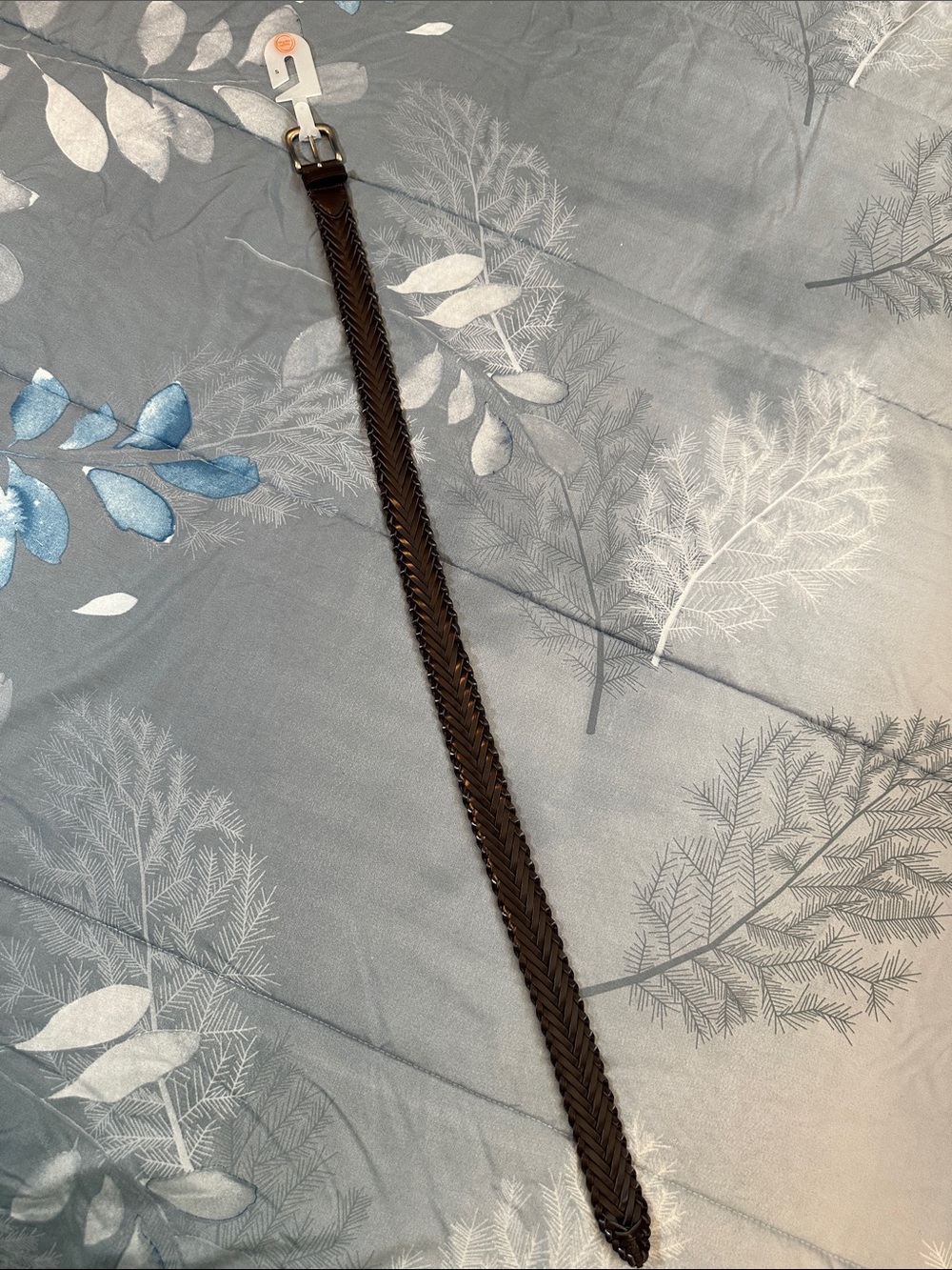 NWT Wonder Nation kids Woven Leather Like Belt in Dark Brown Sz S 🤎 - Picture 8 of 9